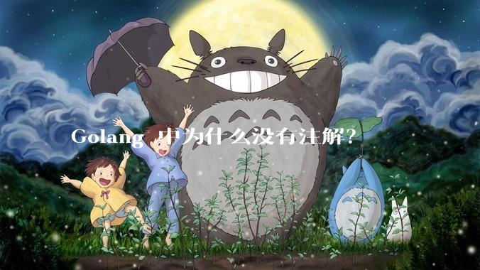 Golang 中为什么没有注解？