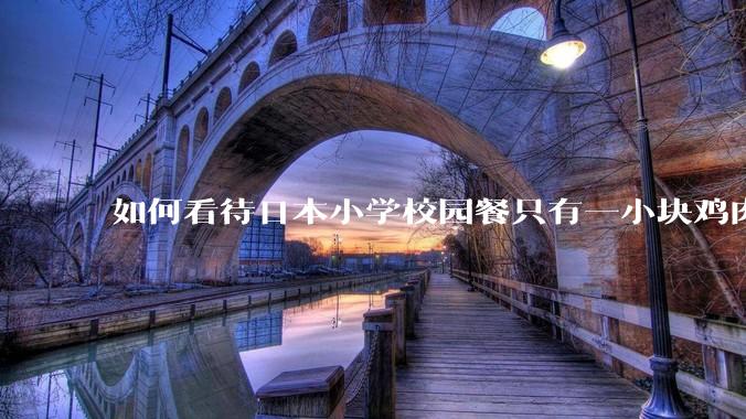 如何看待日本小学校园餐只有一小块鸡肉？
